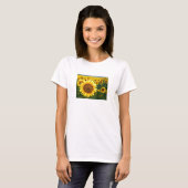 T-shirt Top des tournesols été femmes Spaghetti (Devant entier)