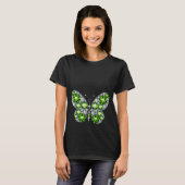 T-shirt Top féminin des fèves de rhinocéros émeraude (Devant entier)