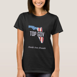 T-shirt TOP GOV Florida aime le drapeau Desantis C état US