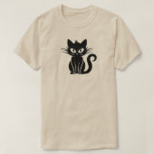 T-shirt Top Halloween de chat blanc jouant (Design devant)