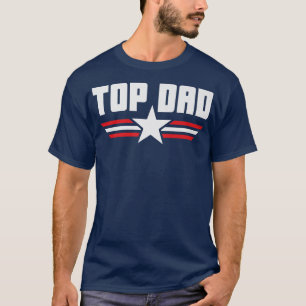 T-shirt Top Papa Funny Cool 80s 1980s Père Fête des pères