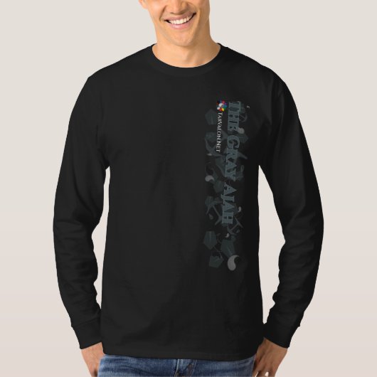 T-shirt Top TarValon.Net Gris Pennants éparpillés (Devant)