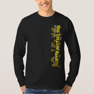 T-shirt Top TarValon.Net Pennants à rayures jaunes