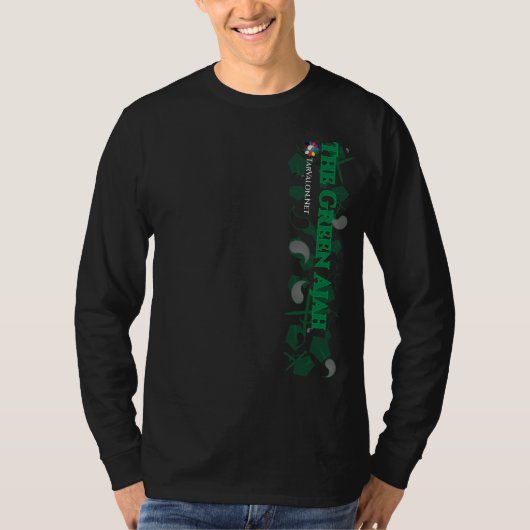 T-shirt Top TarValon.Net Pennants Parsemés Vert (Devant)