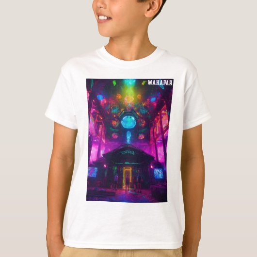 T-shirt **"Topaz Cyberpunk DMT Raver"** (Devant)