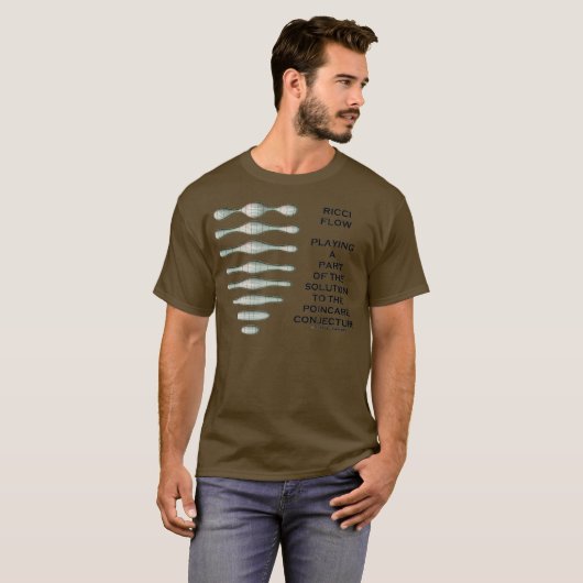 T-shirt Topologie de projection de la solution Ricci Flow (Devant entier)