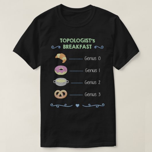T-shirt Topologist breakfast (Design devant)