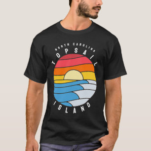 T-shirt Topsail Island NC Glass Sunrise Heure d'été