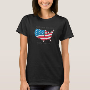 T-shirt Topsail Island Nc Summer Patriotic Pride Ce Quatre