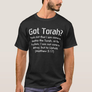 T-shirt Torah obtenu noir mis à jour