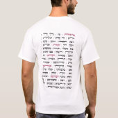 T-shirt Torah Parshiot Parshas Lectures hebdomadaires en h (Dos)