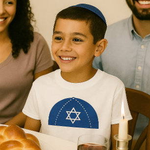 T-shirt Torah Scholar Blue Kippah & Star de David
