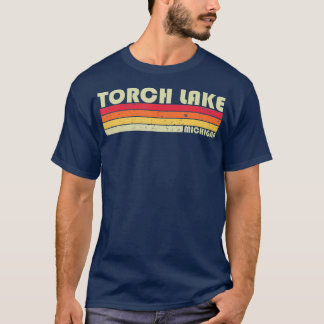 T-shirt TORCH LAKE MICHIGAN Funny Pêche Camping Été