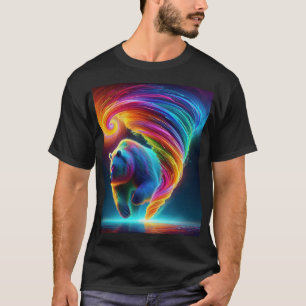 T-shirt Tornade d'ours aux couleurs néons.