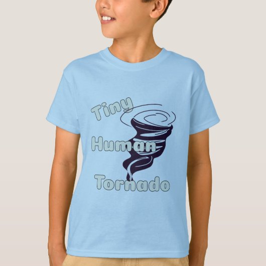 T-shirt Tornade humaine minuscule (Devant)