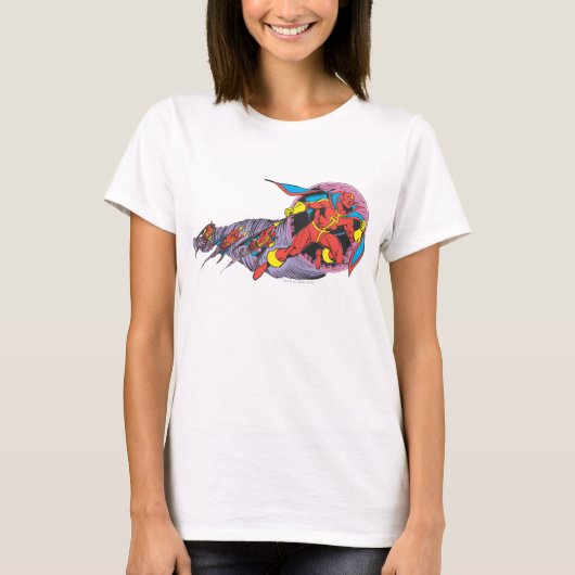T-shirt Tornade Rouge En Mouvement Vent (Devant)