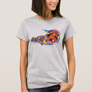 T-shirt Tornade Rouge En Mouvement Vent