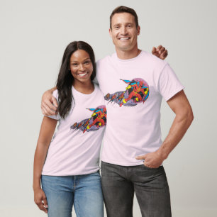 T-shirt Tornade Rouge En Mouvement Vent