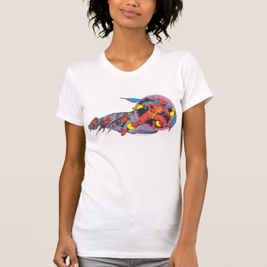 T-shirt Tornade Rouge En Mouvement Vent (Devant)