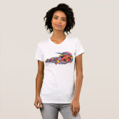T-shirt Tornade Rouge En Mouvement Vent (Devant entier)