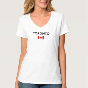 T-shirt Toronto Canada Drapeau canadien Couleur claire