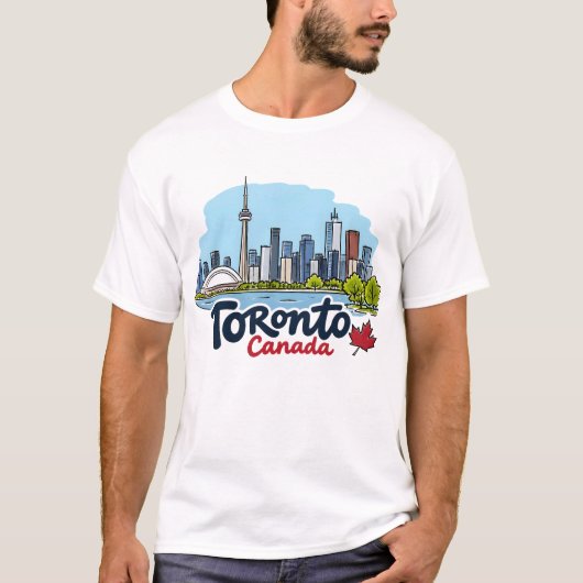 T-shirt Toronto CN Tower Skyline (Devant)