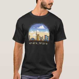 T-shirt Toronto Ontario Canada avec coordonnées