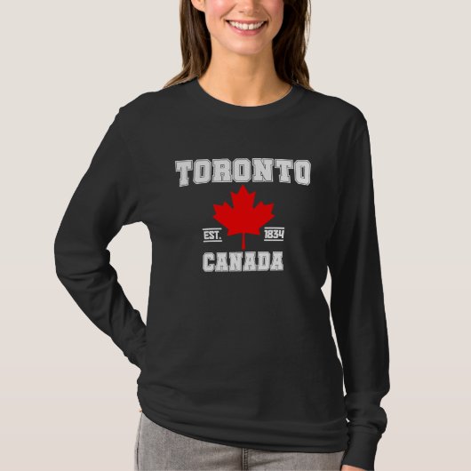 T-shirt Toronto Ontario Canada Maple Leaf Canadian Pride E (Devant)