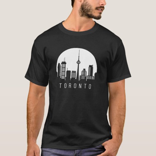 T-shirt Toronto, skyline (Devant)