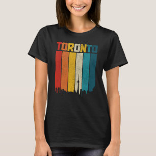 T-shirt Toronto Skyline Fierté Vintage Rétro Ontario Canad