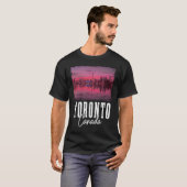 T-shirt Toronto Skyline Ontario Canada Maple Leaf Canadian (Devant entier)