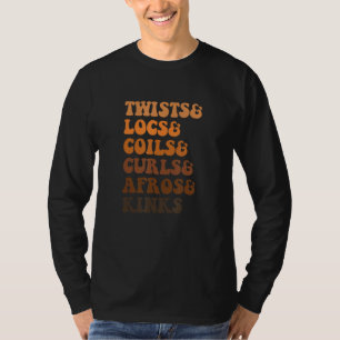 T-shirt Torsades & Locs & Boucles & Boucles & Afros & Fris