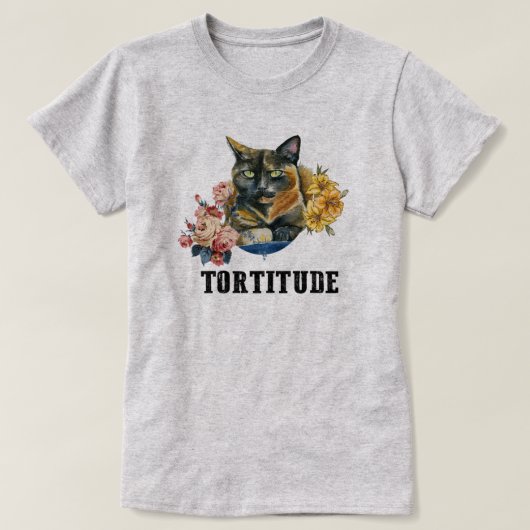 T-shirt Tortitude torse chat drôle (Design devant)