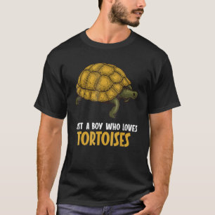 T-shirt Tortoise Boy Just a Boy Who Loy Tortoises