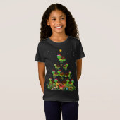 T-Shirt Tortoise Xmas Arbre Cadeau Santa Chapeau Tortoise  (Devant entier)
