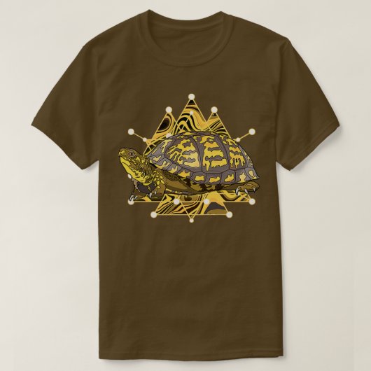 T-shirt Tortue à boîte orientale Long (Design devant)