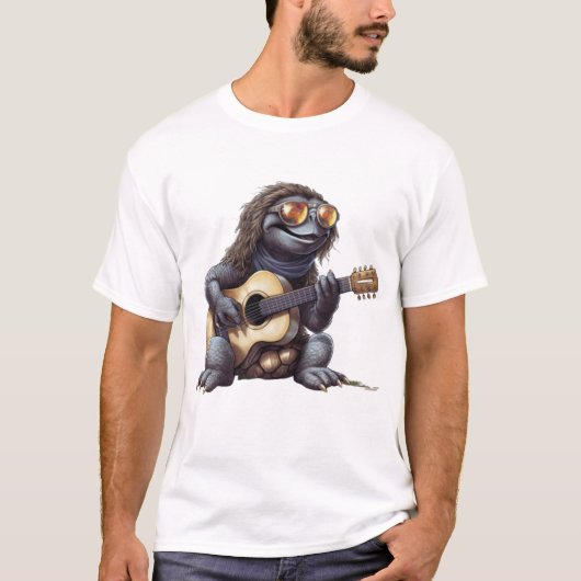 T-shirt Tortue à cheveux longue des îles Galapagos (Devant)