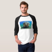 T-shirt tortue à flottabilité neutre / humour de plongée (Devant entier)