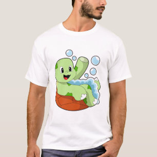 T-shirt Tortue à la baignade avec mousse