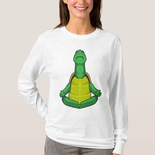T-shirt Tortue à la méditation de Yoga (Devant)