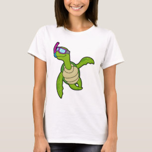 T-shirt Tortue à la natation avec tuba