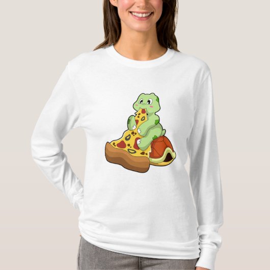 T-shirt Tortue à la pizza (Devant)