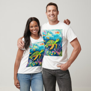 T-shirt Tortue à peinture