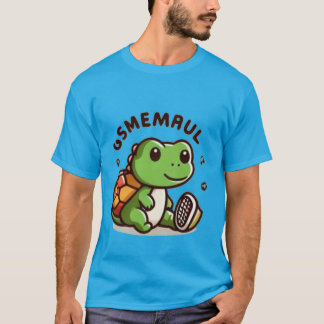 T-shirt Tortue adorable avec lettres OSMEMAUL