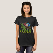 T-shirt Tortue adorable - Nom Lora (Devant entier)