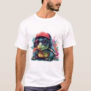 T-shirt tortue animal art je cool mignon tortue Copie