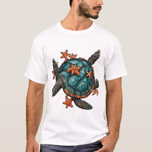 T-shirt Tortue Animal Zoo Étoile de mer Copie sous-mar