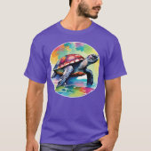 T-shirt tortue aquarelle (Devant)