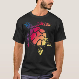 T-shirt Tortue Art coloré Sea Reptile Nature Gift Turtle