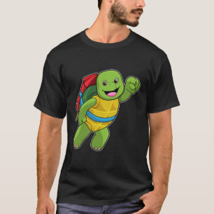 T-shirt Tortue au volant avec fusée